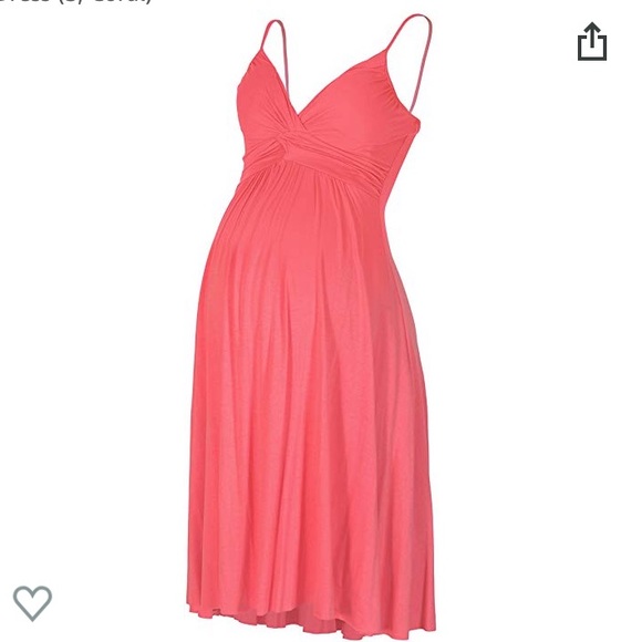 Dulce Carola Dresses & Skirts - Maternity Sweetheart Party Knee-Length Dress Coral Dulce Carola Dresses & Skirts - Maternity Sweetheart Party Knee-Length Dress Coral